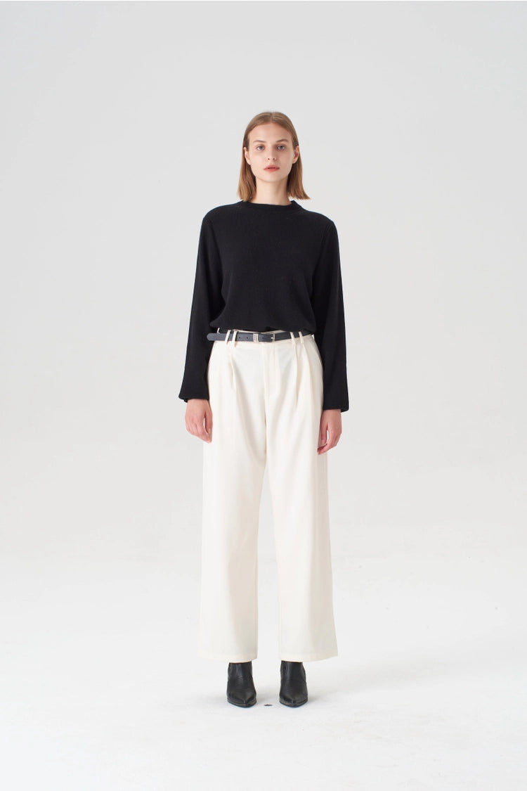 Black Crewneck Cashmere Sweater